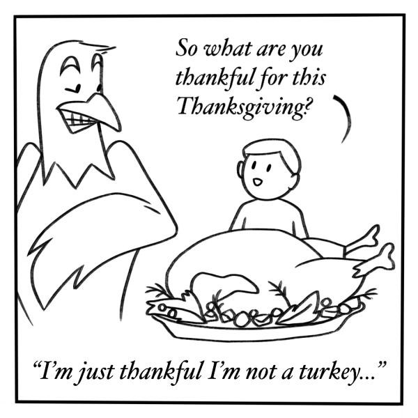 Editorial Cartoon: Happy Thanksgiving Hawks!